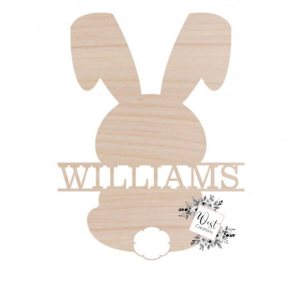 Bunny Name Design Wood Monogram